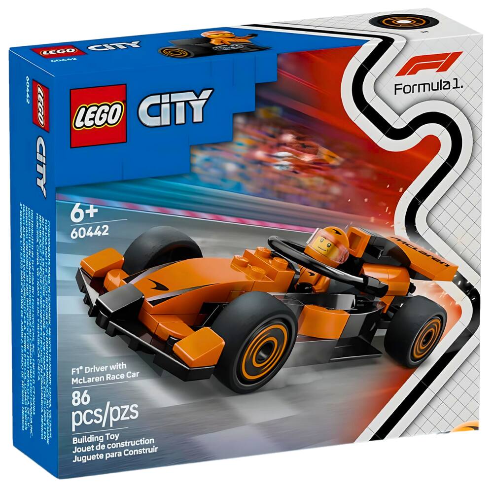 Lego City Piloto de F1 com Carro de Corrida McLaren 60442