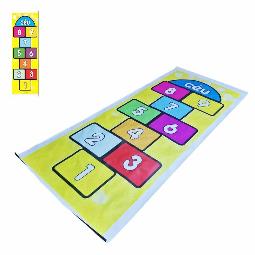 Tapete Infantil Amarelinha Brincadeira Kids Pedagogico Amar