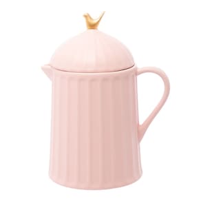 Bule de Cerâmica com Tampa Colibri Rosa 600ml - Wolff