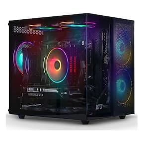 Gabinete Gamer Aquário DT3 Hyperflow black Frontal e Lateral em Vidro Temperado sem fans