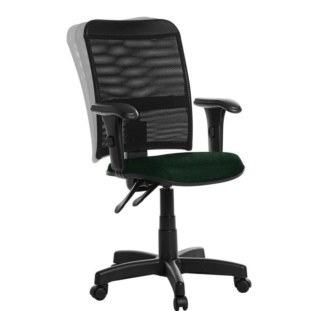 Cadeira Escritório Ergonômica Tela Com Braço RCP Cor:Verde