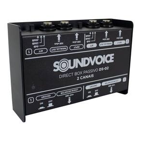 Direct Box Passivo Soundvoice DS-02 2 Entradas XLR