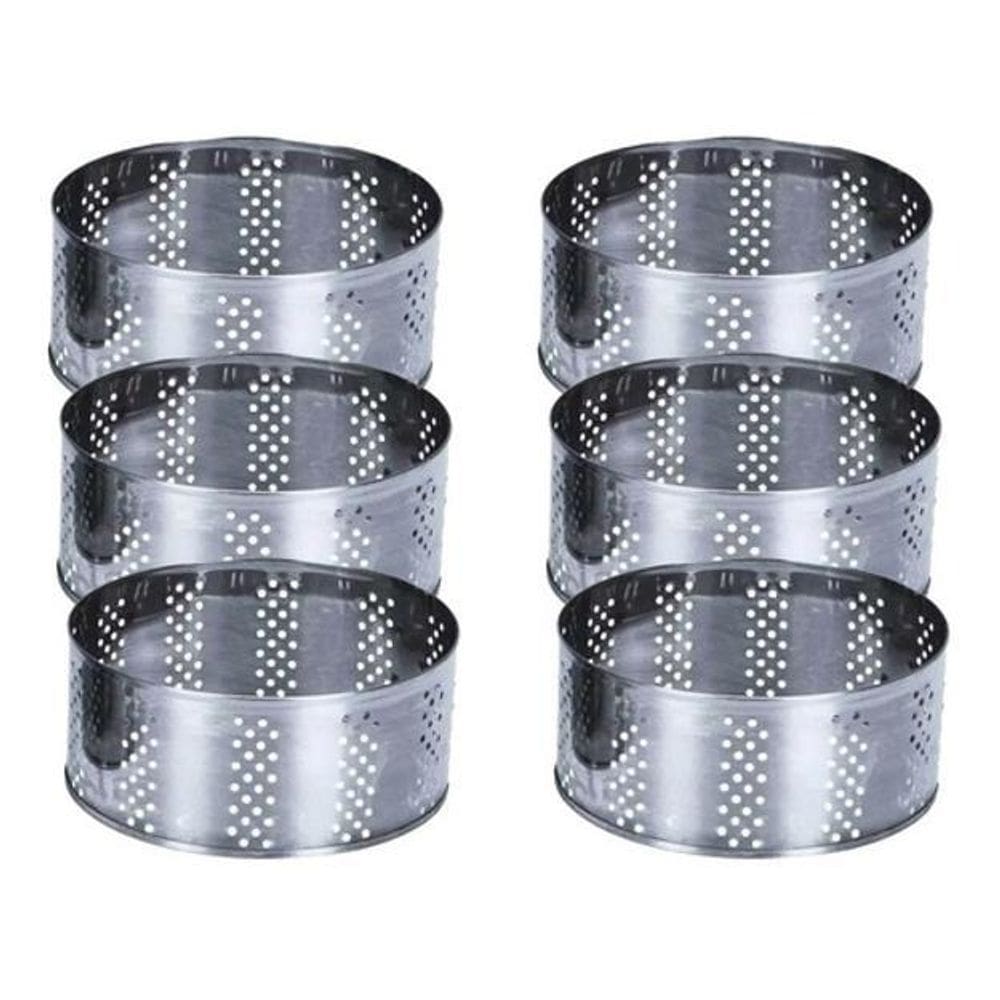 Formas Para Queijo Frescal Inox 500G 6 Unidades