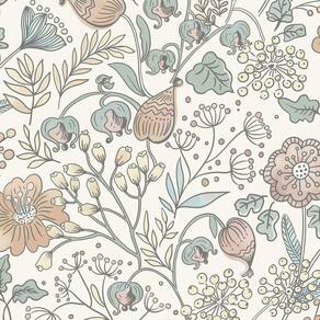 Papel de parede HeloHo Pink Floral Peel and Stick 16,1 cm x 7,87 m