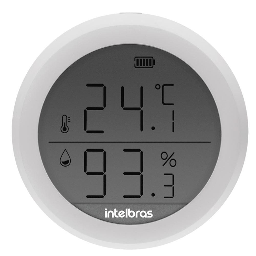 Sensor de Temperatura e Umidade Inteligente Intelbras MTU 1001, Compatível com Alexa e Google Assistente