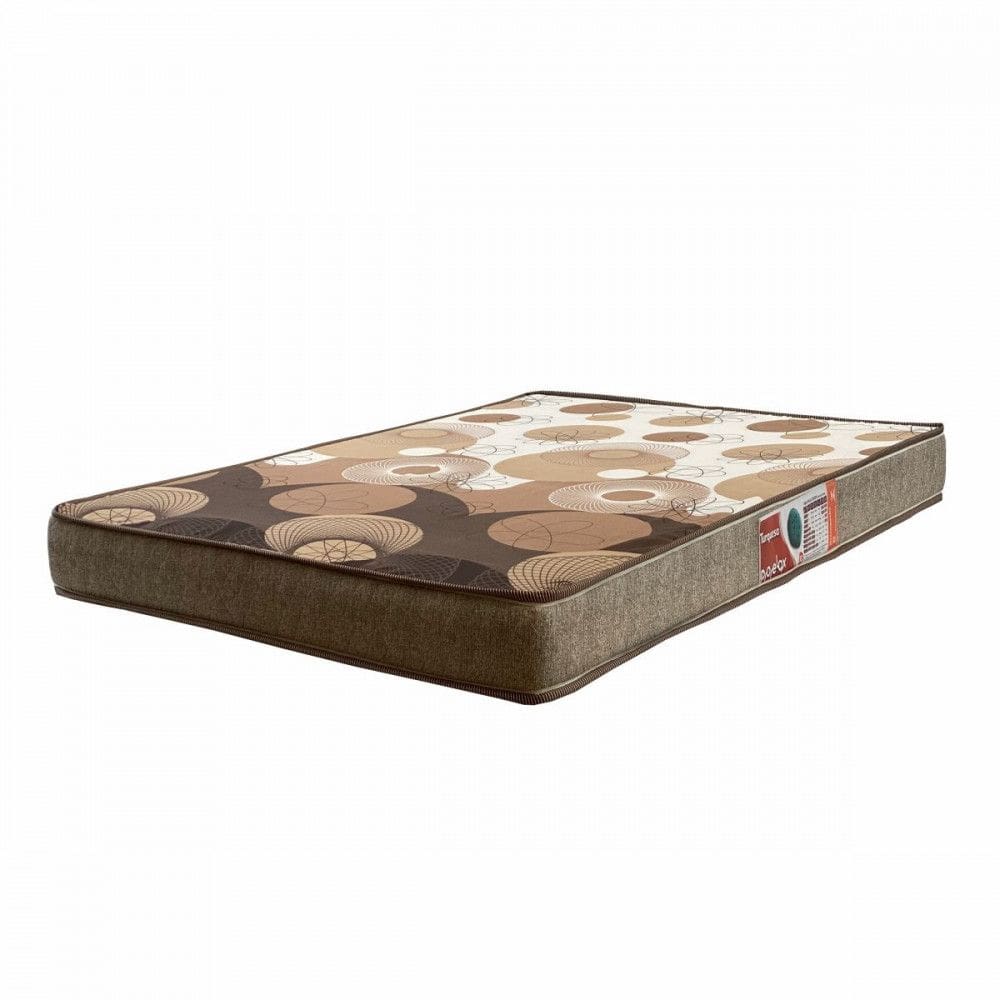 Colchão Viúva Espuma D33 Turquesa 128x188x12 cm Marrom Estampado Prorelax