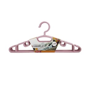 Cabides de Plastico Rosa Casita Kit 50 Unidades Grosso