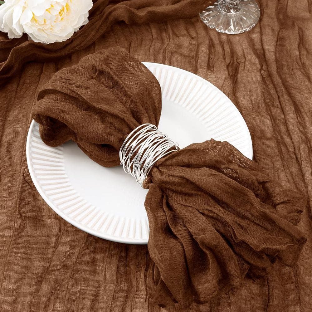 Guardanapos de pano DeZerlor Brown Gesecloth, pacote com 30, 53x53cm, algodão