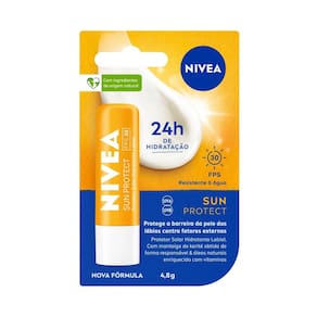 Protetor Solar Labial Nivea Sun Protect Alta Proteção FPS 30 Hidratante 4,8g
