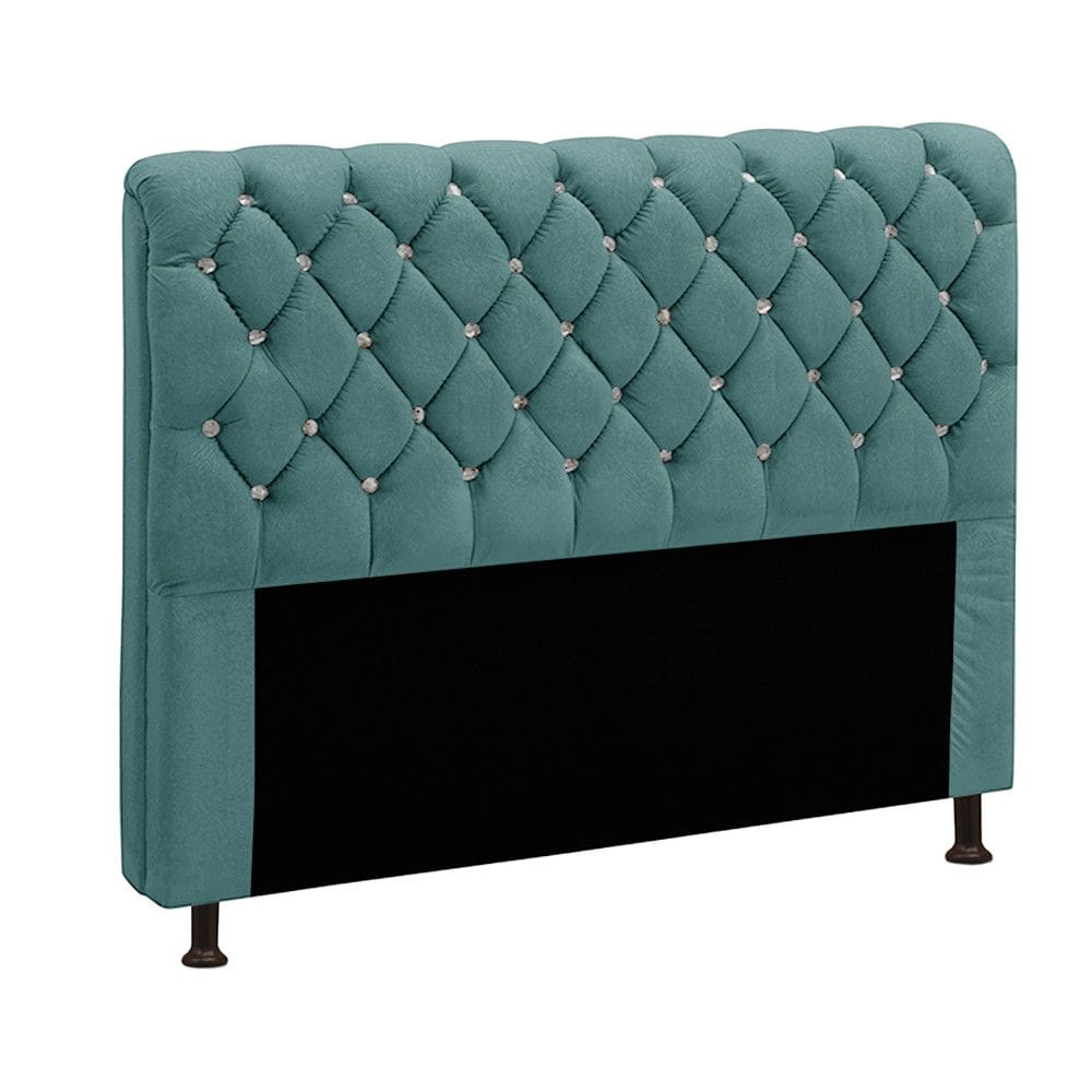 Cabeceira Para Cama Casal Box 140 Cm Fernanda Veludo Ciano