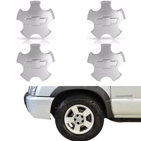 4 Carlotas Centro de Roda GM Nova S10 Prata 2013 a 2016