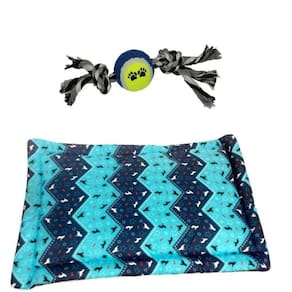 Kit Para Cães E Gatos - 1 Colchonete Gg E 1 Puxador De Corda