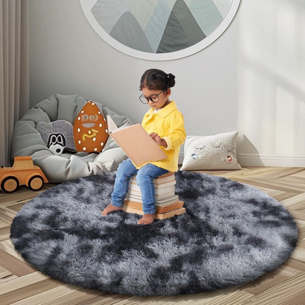 Tapete Area junhejiamei Super Soft Circle para meninas F3m