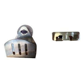 Kit Porta Esponja E Suporte Para Panos De Cozinha - Inox