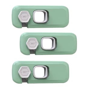 Trava de Segurança Gaveta Armario Geladeira Kit 3 unidades Protege Bebe Criança Evita Acidente Porta Resistente Fechadura