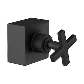 Acabamento Para Chuveiro Registro Geral 1.1/4 1.1/2 50mm Cruzeta Quadrado Preto Fosco Banheiro Padrão Deca