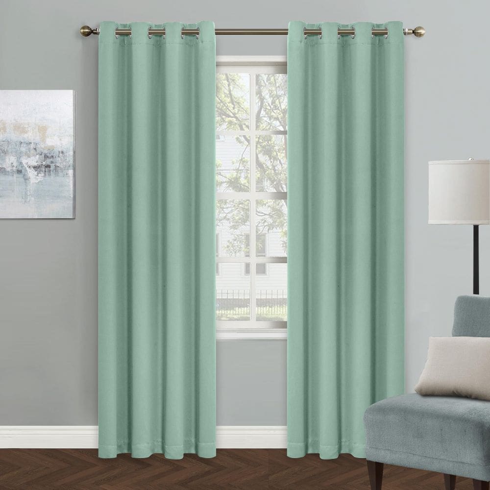 Cortinas Blackout MYSKY HOME Aqua Closet para quarto 132x203cm