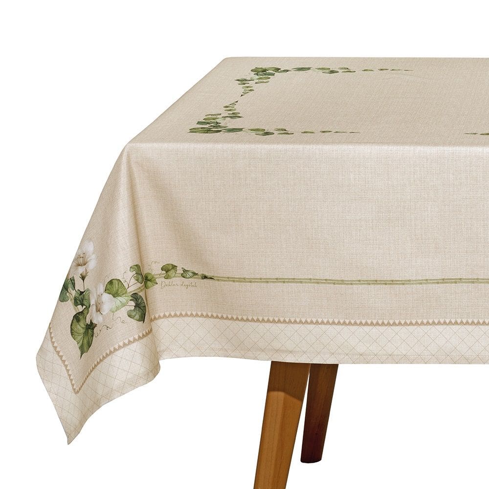 Toalha Mesa Quadrada Döhler Clean Renova Botânica 4 Lugares