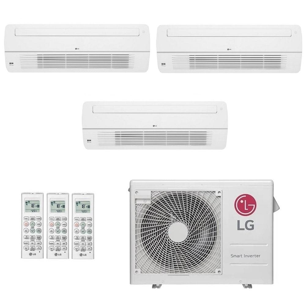 Ar-Condicionado Multi Split Inverter LG 24.000 (3x Evap Cassete 1 Via 7.000) Quente/Frio 220V