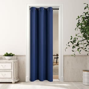Cortinas de porta Blackout MYSKY HOME para quarto 86x203cm Navy