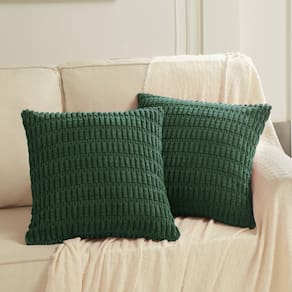 Capas de almofada Fancy Homi Boho verde escuro 60 x 60 cm, pacote com 2