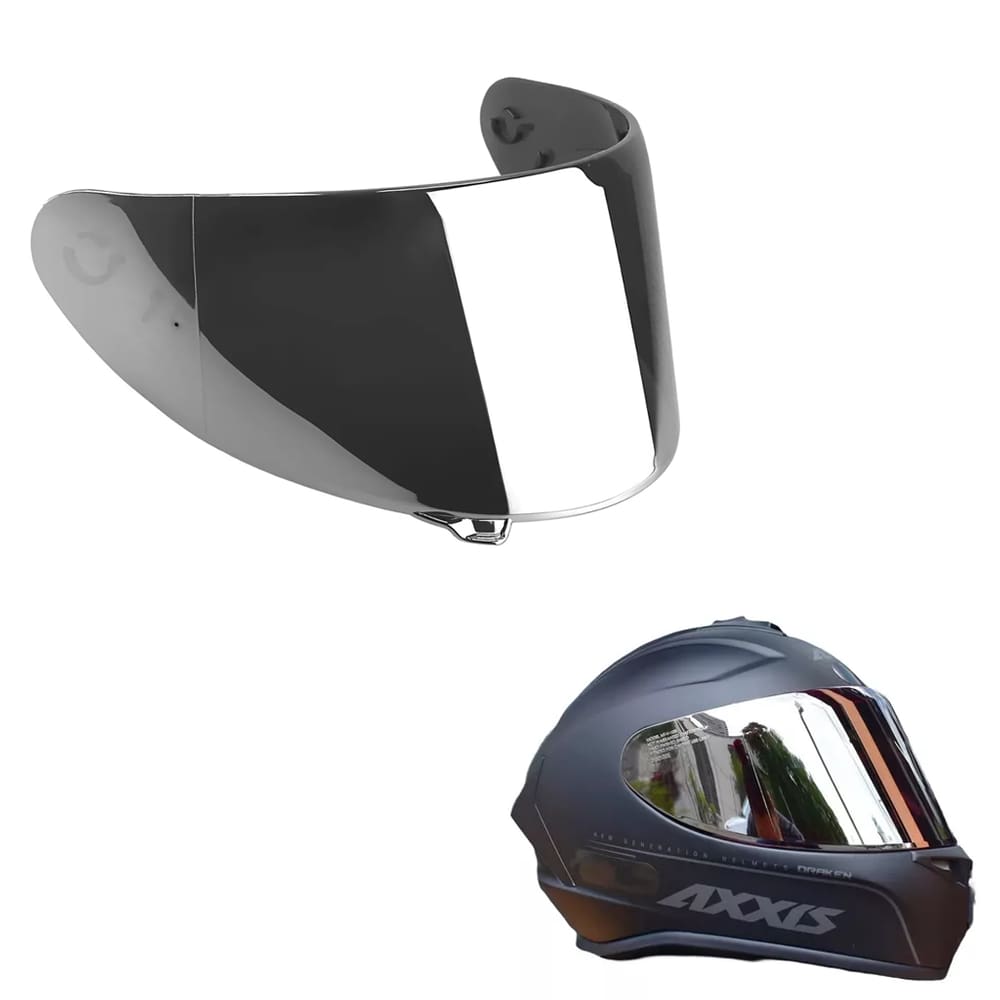 Viseira Capacete Axxis Cromada V18b Segment Draken Polivisor