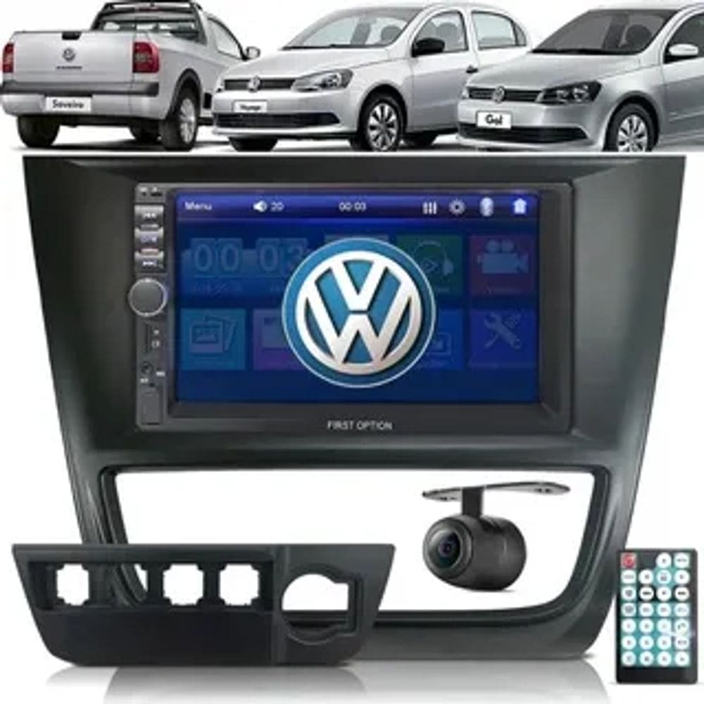 Kit Multimídia Gol Voyage Saveiro G6 2013 / 2016 Carplay AndroidAuto USB BT FM - 7810HCPAA FirstOption