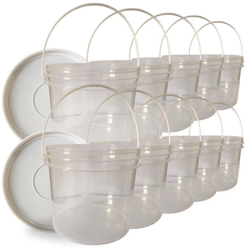 Pote Para Algodão E Cotonete 2.2 Litros 10 Pçs