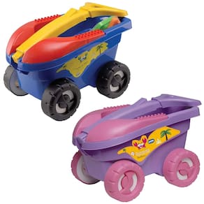 Carrinho Praia 11 Pçs Pá Balde Areia Brinquedo Infantil Mor
