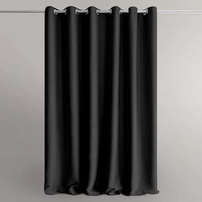 Cortina Provador De Roupas 100% Blackout Preto 1,40X2,00