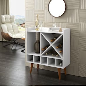 Aparador Adega Retrô Acapulco Branco Pés Palito 82x73cm