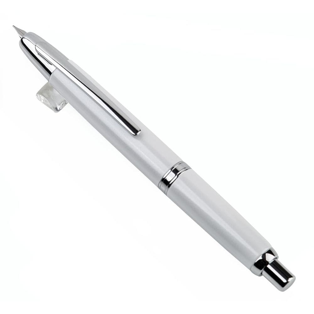 Caneta-tinteiro JINHAO 10 Press Retrátil de Metal Branco Pérola