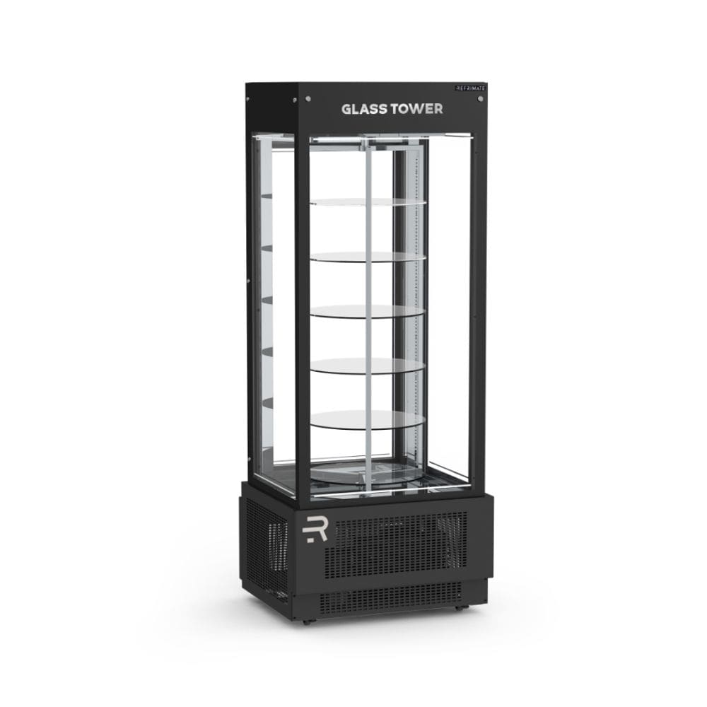 Vitrine Refrigerada Giratória Para Bolos Glass Tower Refrimate VGTPRG 750 220v