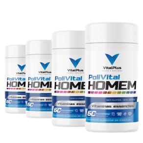 Vitalplus Premium Polivitamínicos HOMEM - KIT 4 UNIDADES - 240 Cápsulas
