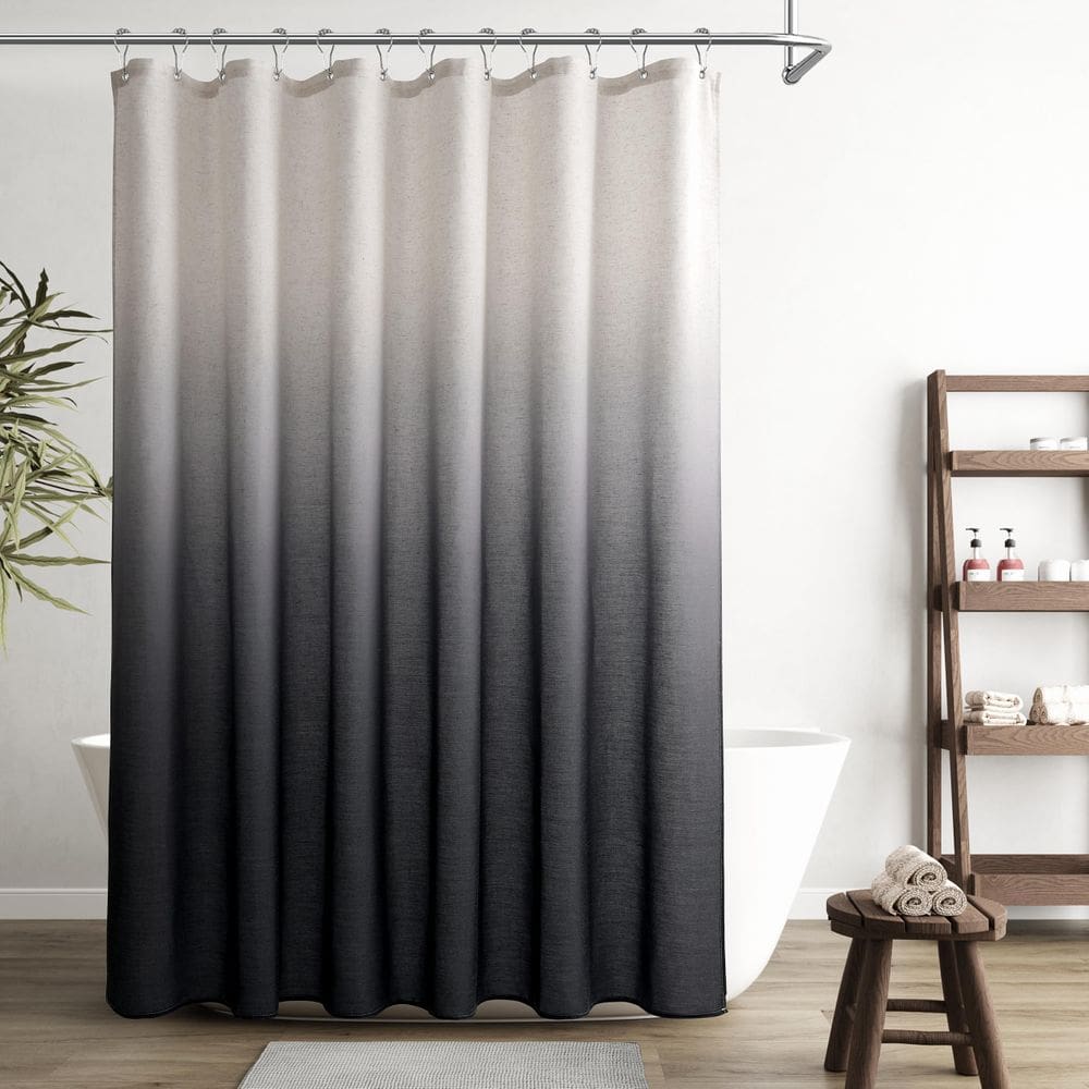 Cortina de chuveiro Naturoom Linen rústica Boho Farmhouse Style