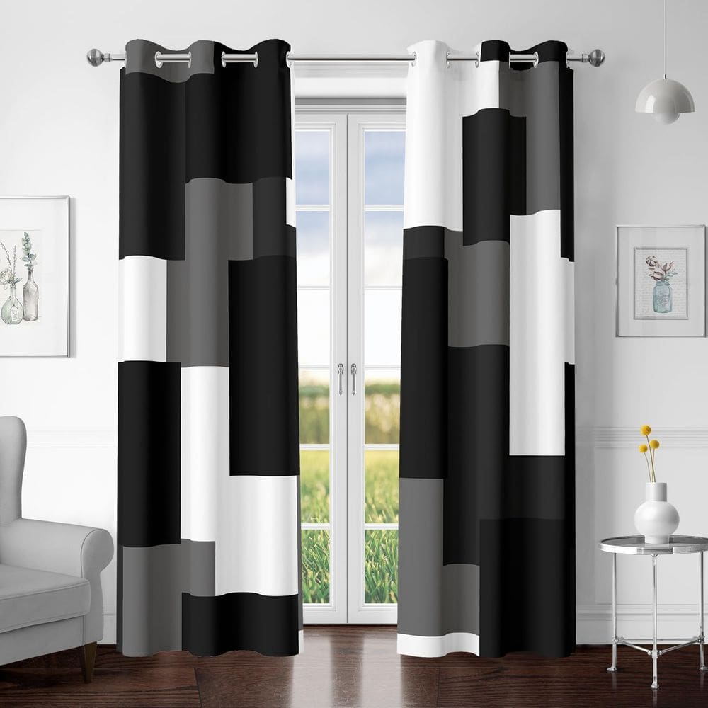 Cortinas Blackout Tyrot Black Grey 100% Blackout 160x160cm