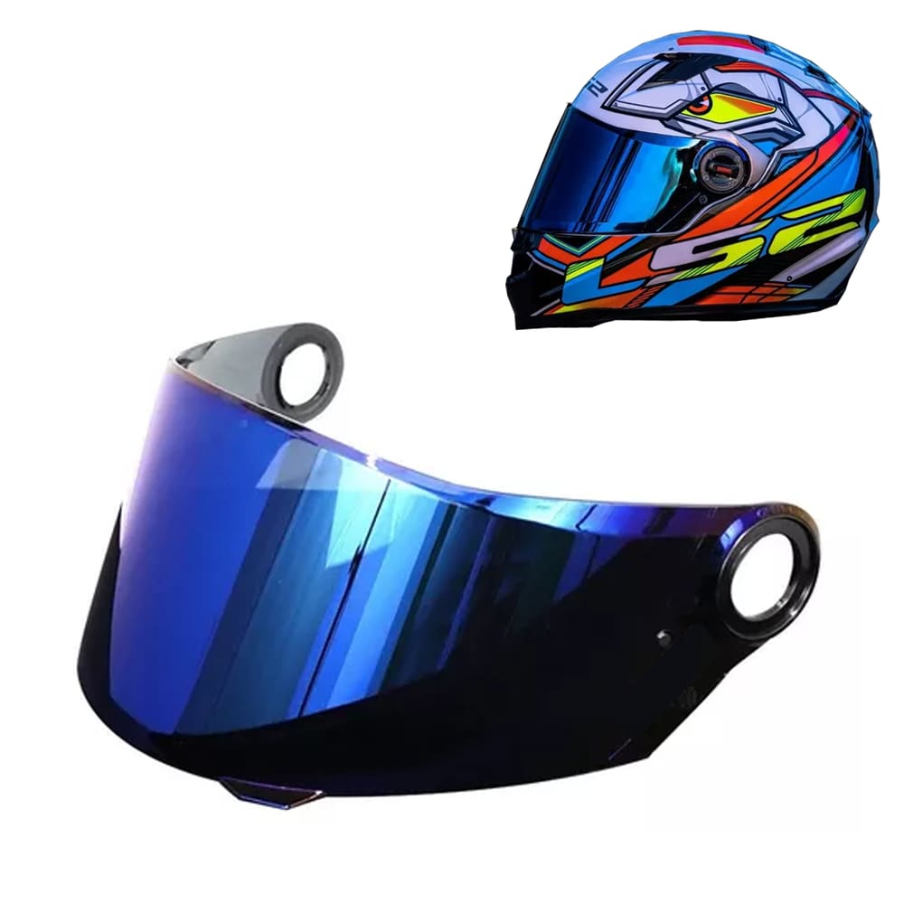 Viseira Capacete LS2 FF358 Azul Iridium - VmVision
