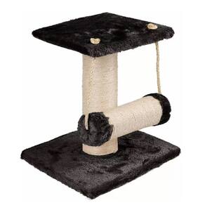 Arranhador Para Gatos Com Brinquedo Balanço Exclusivo Preto