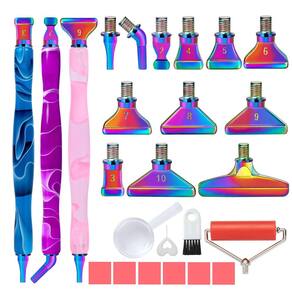 Kit de pintura artística com diamantes DoreenBow 25 unidades com acessórios