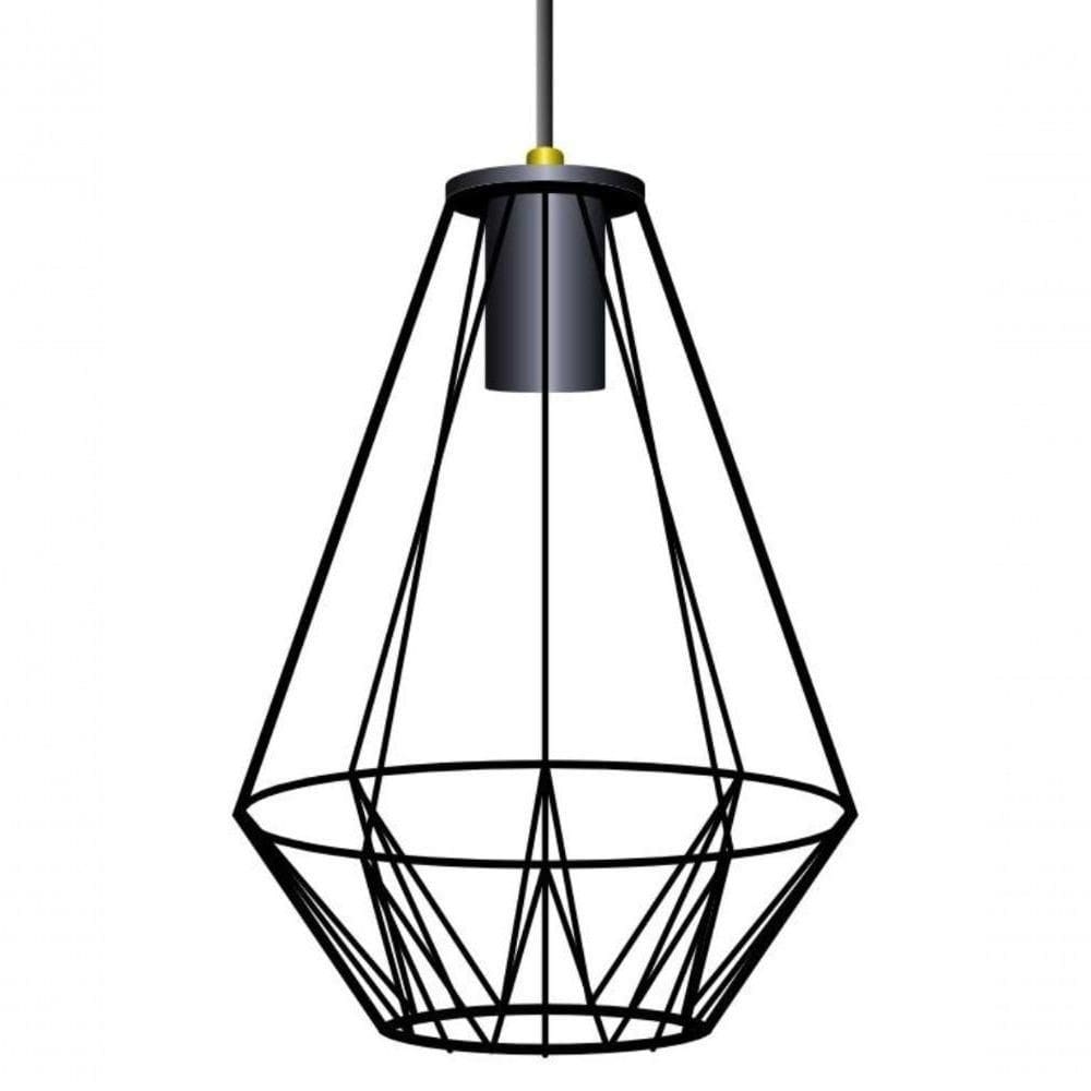 Pendente Luminaria 3d Teto Diamante Cobre Elegante Aramado Cobre