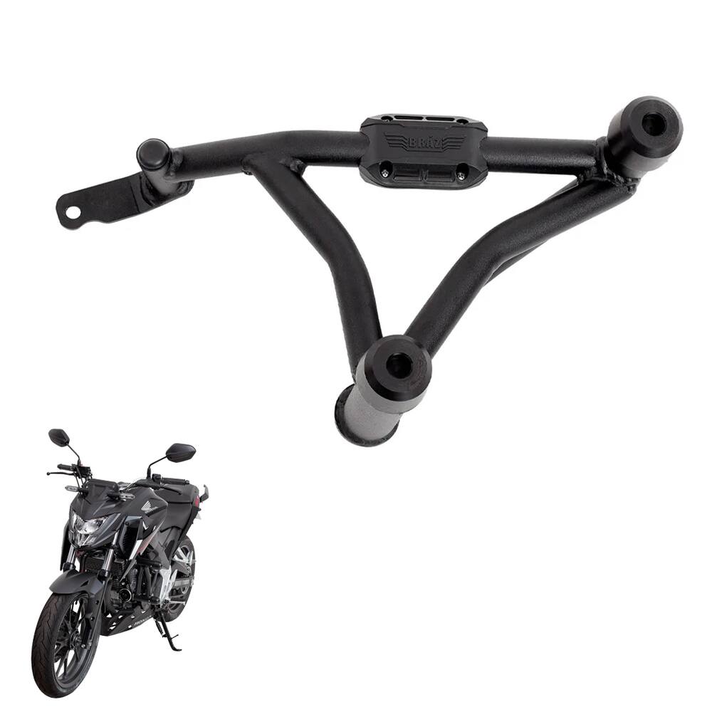 Protetor De Motor/grau Cb Twister 300f 2023+ Preto (bráz)