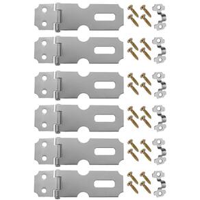 Dobradiça Porta Cadeado Fecho Trinco Zincado 6,3Cm 06 Un