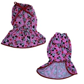 Vestido De Verão Para Cachorro - Rosa Estampado G