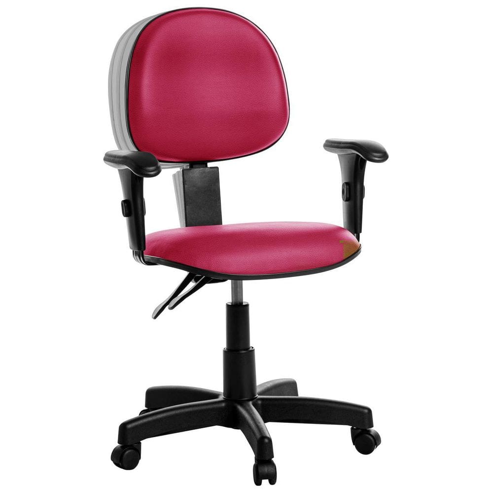 Cadeira Ergonômica Executiva Com Braço Rosa Rv