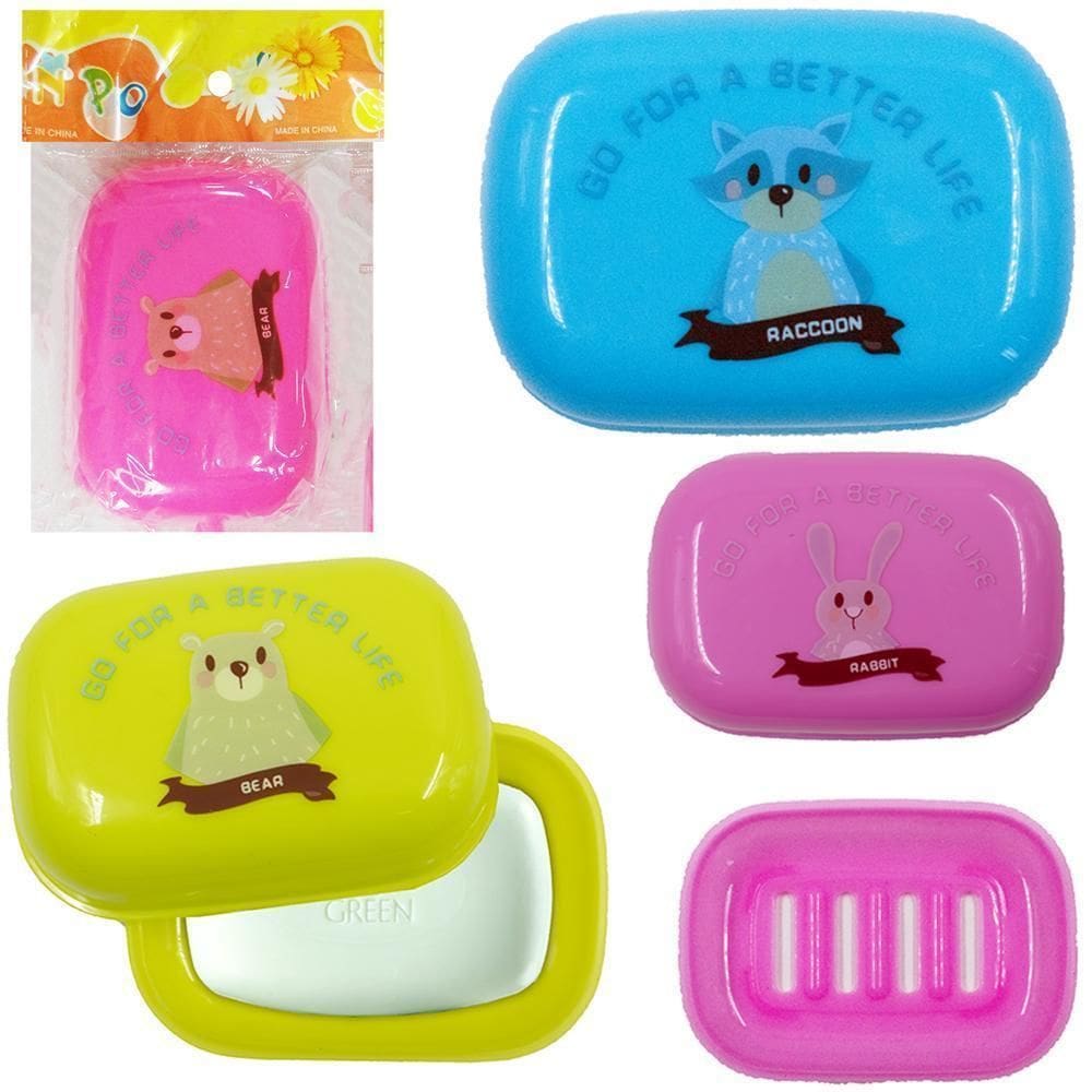 Saboneteira Pia Plastico Oval Com Tampa 11X8X4,5Cm Na Solapa