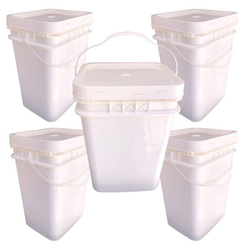 Balde Retang 20L P Agua Sanitária 5 Pçs
