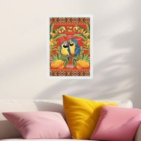 Quadro Araras Amazônia - Brasil 24X18Cm - Com Vidro