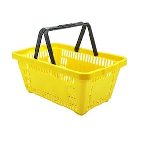 Cestinha Plástica Para Compras 16 Litros - Amarelo
