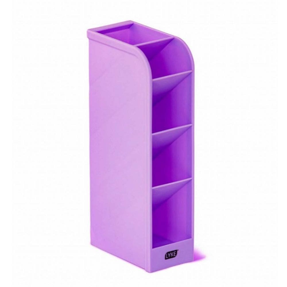 Organizador De Mesa Lilás - Plástico 5 Divisórias