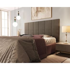 Kit 2 Paineis Cama Box Fantasy 1,60 Tecido Suede Cor Marrom
